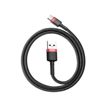 BASEUS Robust nylon cable USB cable - USB-C QC3.0 3A 0.5M black and red – image 8