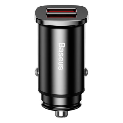 BASEUS Smart car charger Square 2x USB QC3.0 Quick Charge 3.0 SCP AFC 30W black – image 3