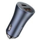 BASEUS USB-C car charger + USB 40W Golden Connector Pro gray