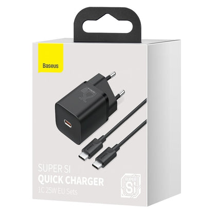 BASEUS Super Si QC PC Power Charger 25W 3A + USB-C cable 1m black – image 5