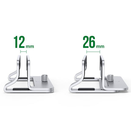 UGREEN Vertical stand for MacBook laptop tablet aluminum silver – image 6