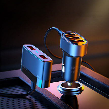 JOYROOM Fast car charger 5x USB 6.2A with extension black – image 10