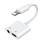 JOYROOM Adapter headphone splitter iPhone Lightning - Lightning 3.5mm mini jack white