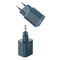 Super Si 1C fast USB-C 20W PD charger + cable for iPhone Lightning 1m blue - Carlat