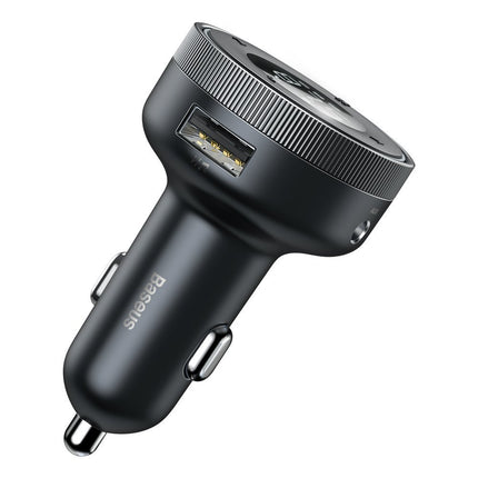 BASEUS FM transmitter MP3 car charger LED 2x USB Bluetooth black – image 2
