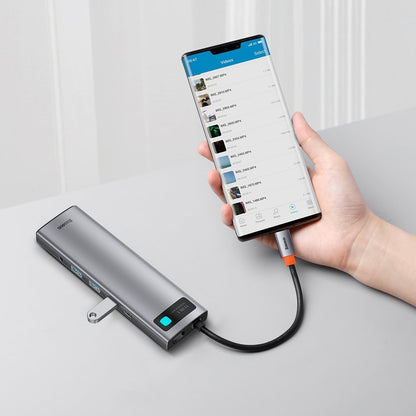 BASEUS Multifunctional HUB replicator USB-C Metal Gleam 11w1 gray – image 10