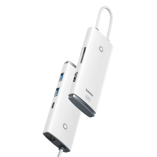 BASEUS Multifunctional HUB Lite Series USB-C 2x USB PD HDMI SD/TF white