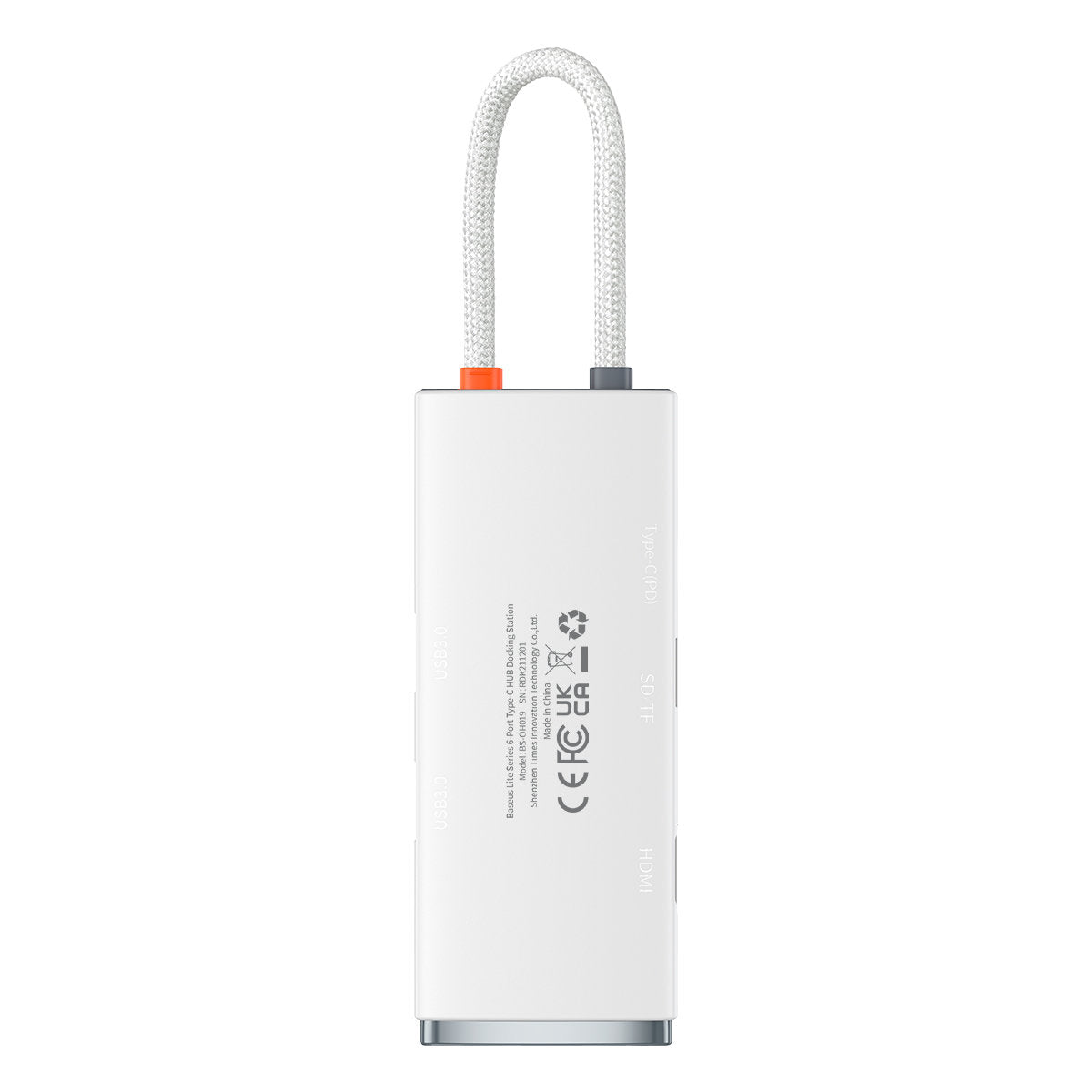 BASEUS Multifunctional HUB Lite Series USB-C 2x USB PD HDMI SD/TF white – image 4