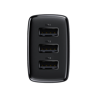 BASEUS Compact 3x USB 17W black network charger – image 3