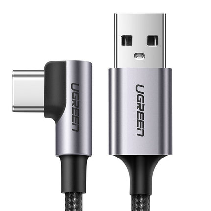 UGREEN Wire corner cable side USB plug - USB-C 1m 3A grey