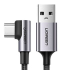 UGREEN Wire corner cable side USB plug - USB-C 1m 3A grey