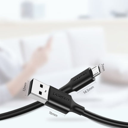 UGREEN USB cable - micro USB 2A 2m black – image 2