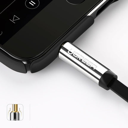 UGREEN Flat cable audio cable AUX 3.5mm mini jack 2m silver – image 10