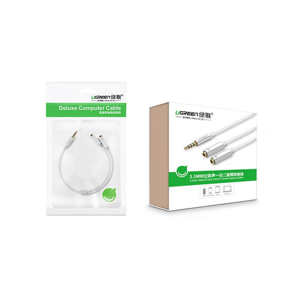 UGREEN Headphones 3.5mm mini jack AUX + stereo microphone 20cm silver – image 11
