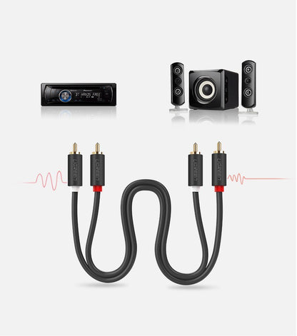UGREEN Cable stereo audio video 2 RCA 2x Cinch 5m gray – image 11