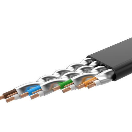 UGREEN Flat patchcord cable network cable LAN STP RJ45 Cat 7 10Gbps 3m black – image 10