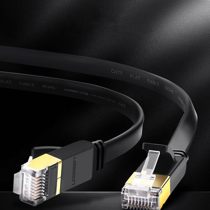 UGREEN Flat patchcord cable network cable LAN STP RJ45 Cat 7 10Gbps 10m black – image 4