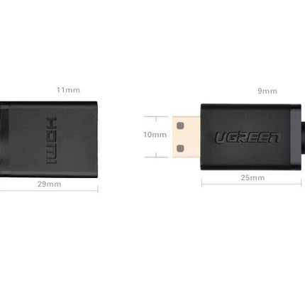 UGREEN HDMI cable adapter for women - mini HDMI male 4K 60Hz HEC ARC 22cm black – image 5