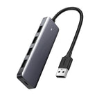 UGREEN HUB USB port distributor - 4x USB 3.2 with micro USB power port grey