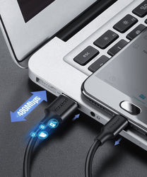 USB cable - micro USB 2.4A 480Mbps 1.5m black - Carlat
