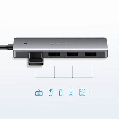 UGREEN HUB USB-C - 4x USB 3.2 with USB-C power port grey – image 7