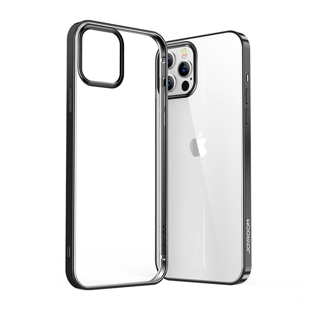 JOYROOM NBS ultra thin transparent case with metallic frame for iPhone Pro Max 12 black