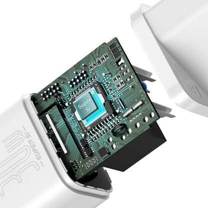 BASEUS Super fast Si 1C USB-C 30W PD QC white network charger – image 8