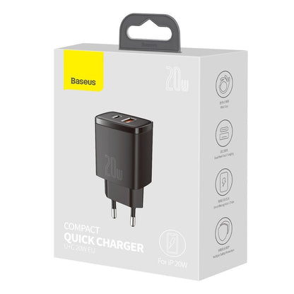 BASEUS Fast USB Power Charger 20W 3A PD QC 3.0 black – image 5