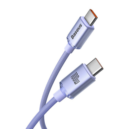 BASEUS USB-C 100W 1.2m blue cable for fast charging and transfer data – image 13
