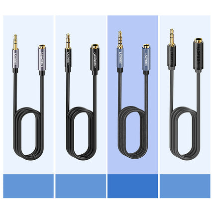 UGREEN Cable extension adapter audio AUX mini jack 3.5mm 1.5m blue – image 6