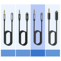 Cable extension adapter audio AUX mini jack 3.5mm 1.5m blue - Carlat