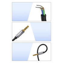 Cable extension adapter audio AUX mini jack 3.5mm 1.5m blue - Carlat