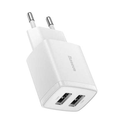BASEUS Small network charger Compact 2x USB 10.5W white