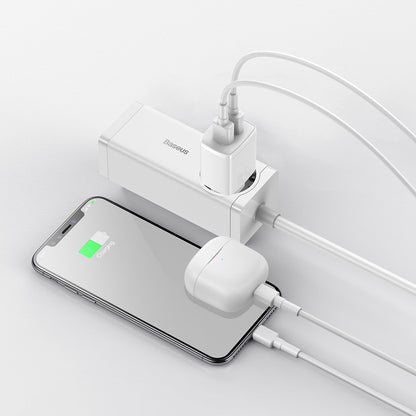 BASEUS Small network charger Compact 2x USB 10.5W white – image 10
