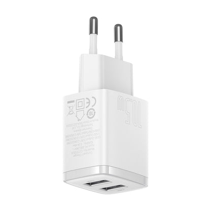 BASEUS Small network charger Compact 2x USB 10.5W white – image 4