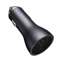 Golden Connector Pro USB + 2x USB-C 65W dark grey car charger - Carlat