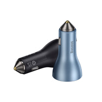 Golden Connector Pro USB + 2x USB-C 65W dark grey car charger - Carlat