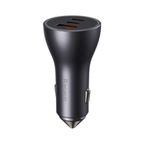 Golden Connector Pro USB + 2x USB-C 65W dark grey car charger - Carlat