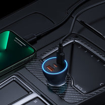Golden Connector Pro USB + 2x USB-C 65W dark grey car charger - Carlat