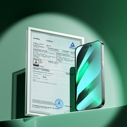 JOYROOM Green tempered glass for iPhone 14 Plus with Anti Blue Light filter for the whole Knight screen – image 2