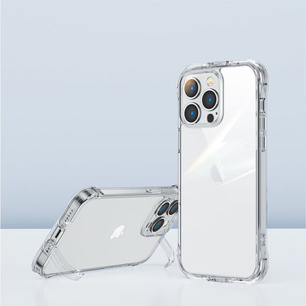 JOYROOM Case cover for iPhone 14 Pro armored case with hooks stand transparent – image 2