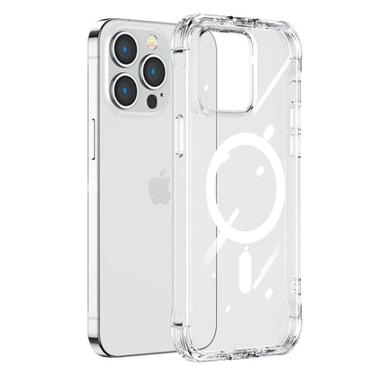 JOYROOM Magnetic case for iPhone 14 Plus armored cover with hooks a transparent