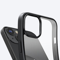 Rigid case with gel frame and built-in stand for iPhone 14 black - Carlat