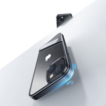Rigid case with gel frame and built-in stand for iPhone 14 black - Carlat