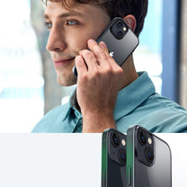 Rigid case with gel frame and built-in stand for iPhone 14 black - Carlat