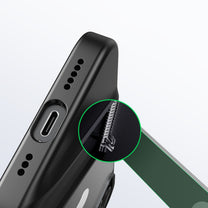 Rigid case with gel frame and built-in stand for iPhone 14 black - Carlat