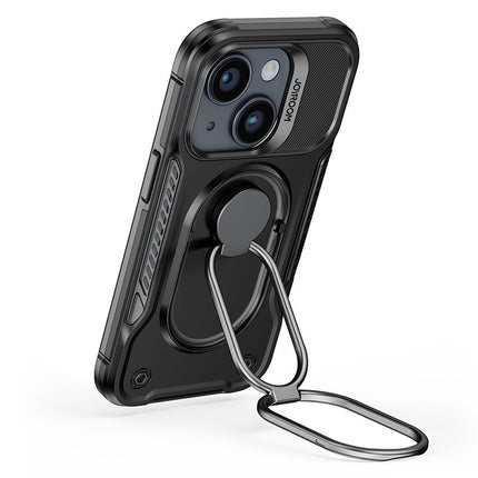 JOYROOM Case for iPhone 14 Plus armored cover with handle ring holder black – image 2