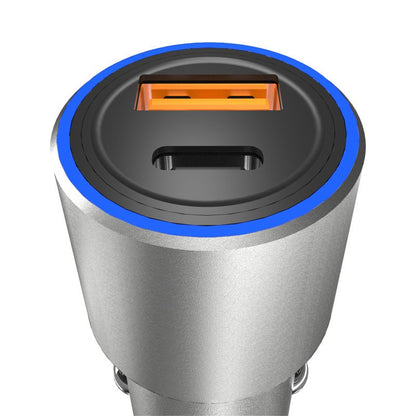 DUDAO USB USB-C PD QC 22.5W gray car charger – image 3