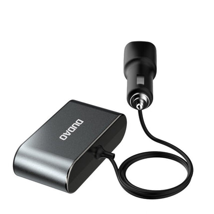 DUDAO Car Charger 2x USB + lighter socket distributor 3x black – image 3