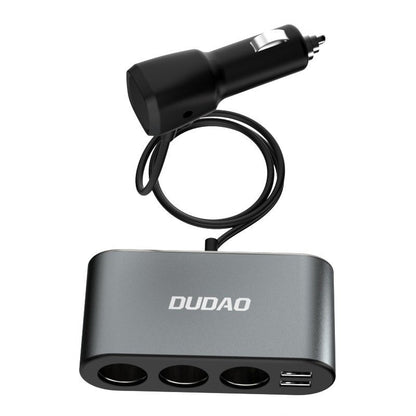 DUDAO Car Charger 2x USB + lighter socket distributor 3x black – image 5